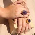 Amethyst Druzy Ring