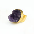 Amethyst Druzy Ring