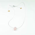 Rose Quartz Thread Choker Necklace