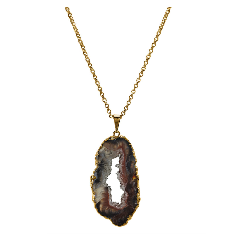 Agate Geode Necklace 