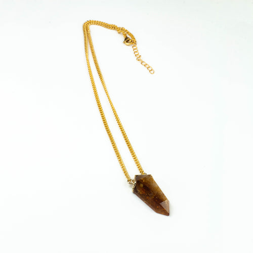 Intense Citrine tip necklace 