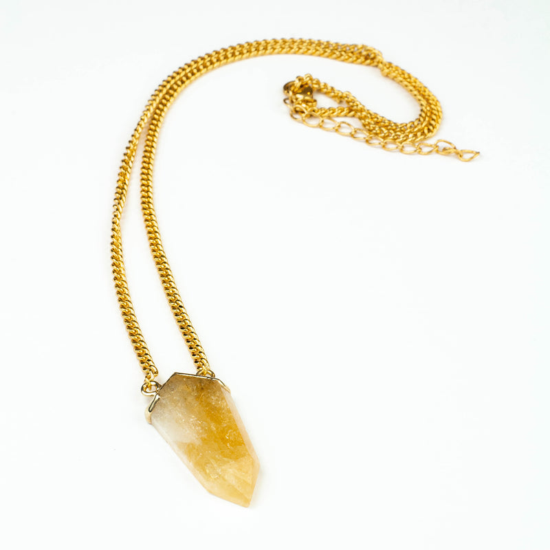 Citrine Point Necklace 