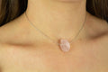 Rose Quartz Thread Choker Necklace