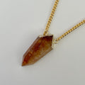 Intense Citrine tip necklace 