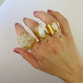 Crystal Quartz Druzy Ring