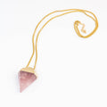 Rose Quartz Diamond Necklace 