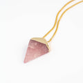 Rose Quartz Diamond Necklace 