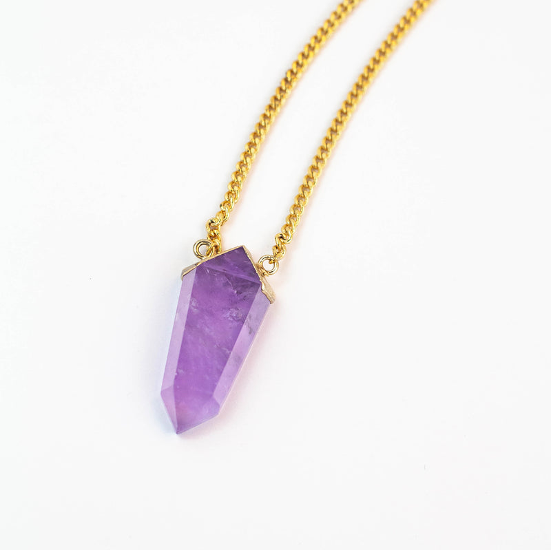 Amethyst tip necklace 