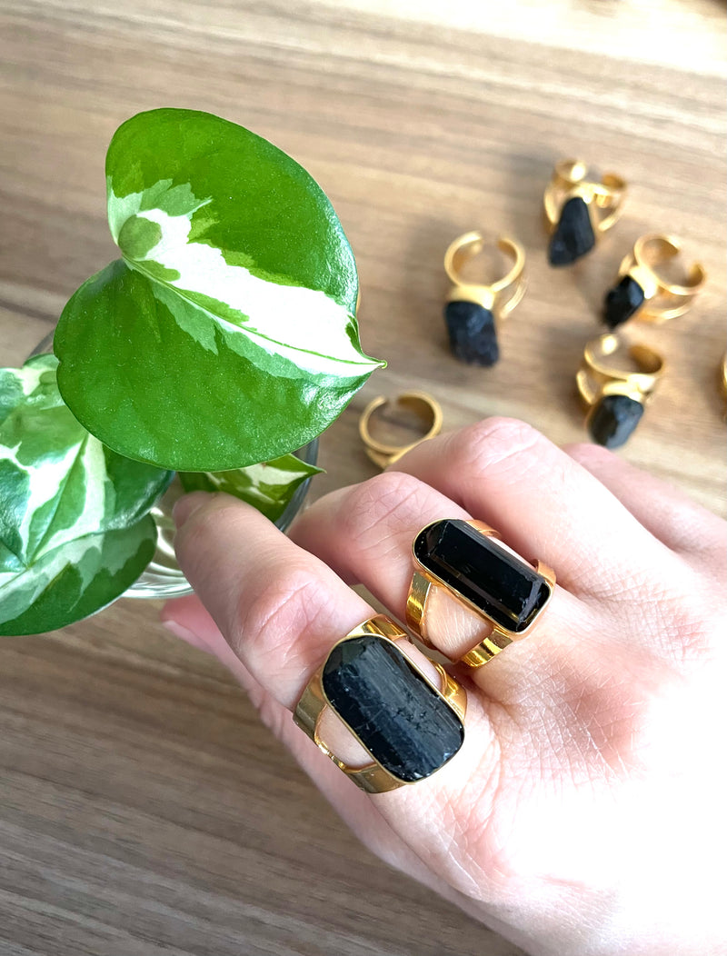 Black Tourmaline Ring 